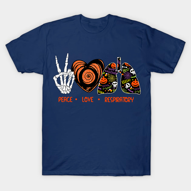Peace Love Respiratory Nurse T-Shirt