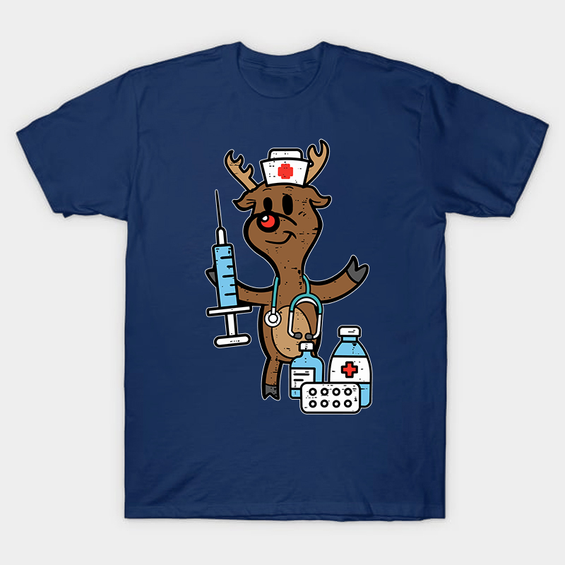 Christmas Elk Nurse T-Shirt
