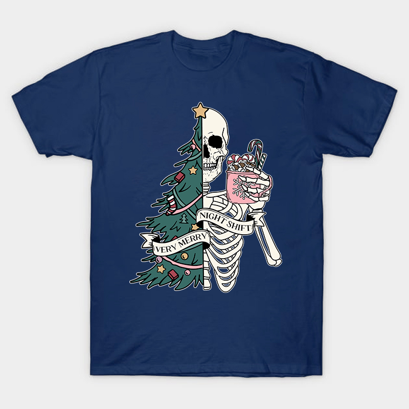 Very Merry Night Shift Nurse T-Shirt