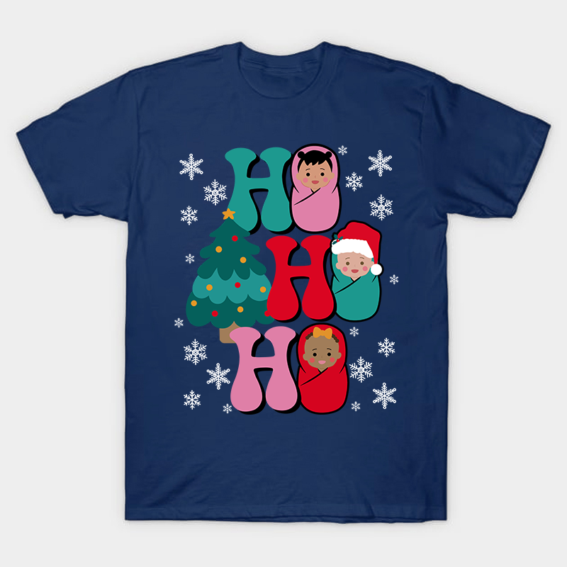 Ho Ho Ho Christmas Nurse T-Shirt