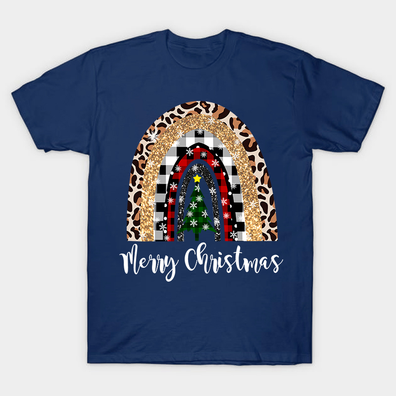 Merry Christmas A Christmas Tree In The Snow Nurse T-Shirt
