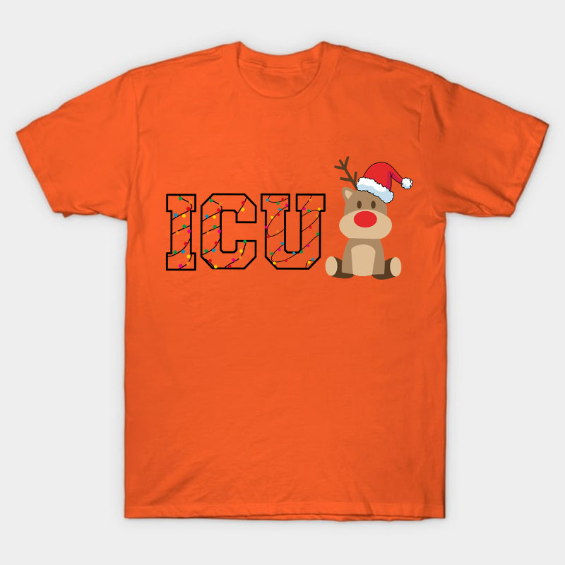 Personalized Christmas Elk Nurse T-Shirt