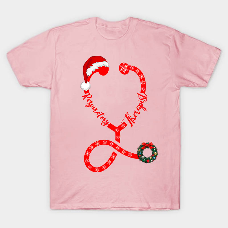 Personalized Christmas Stethoscope Nurse T-Shirt