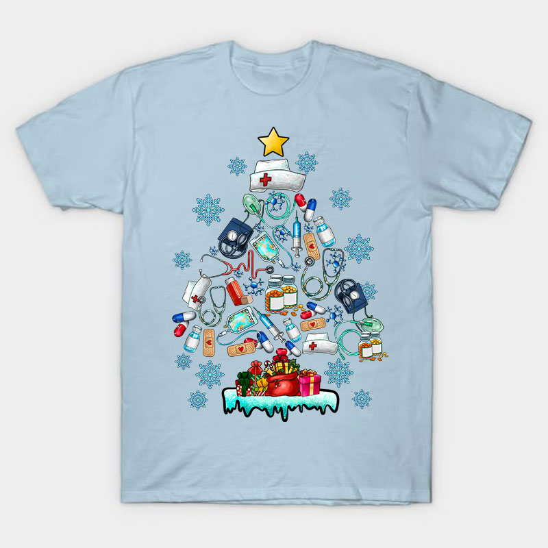 Nurse Christmas Trees Nurse T-Shirt