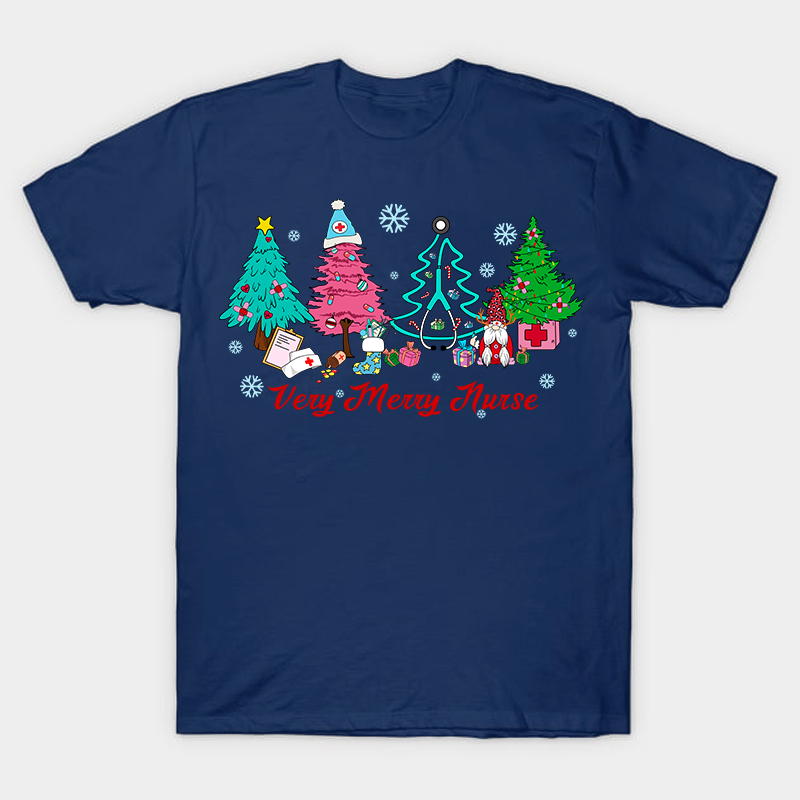 Nurse Christmas Tree With Gnome Nurse T-Shirt