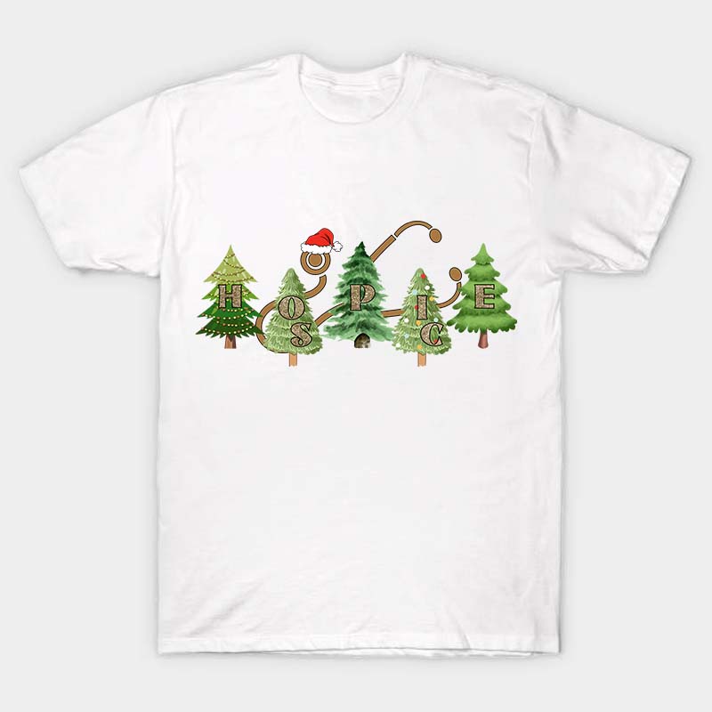 Hospice Christmas Tree Nurse T-Shirt