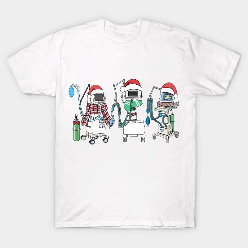 Ventilator Respiratory Therapist Christmas T-Shirt