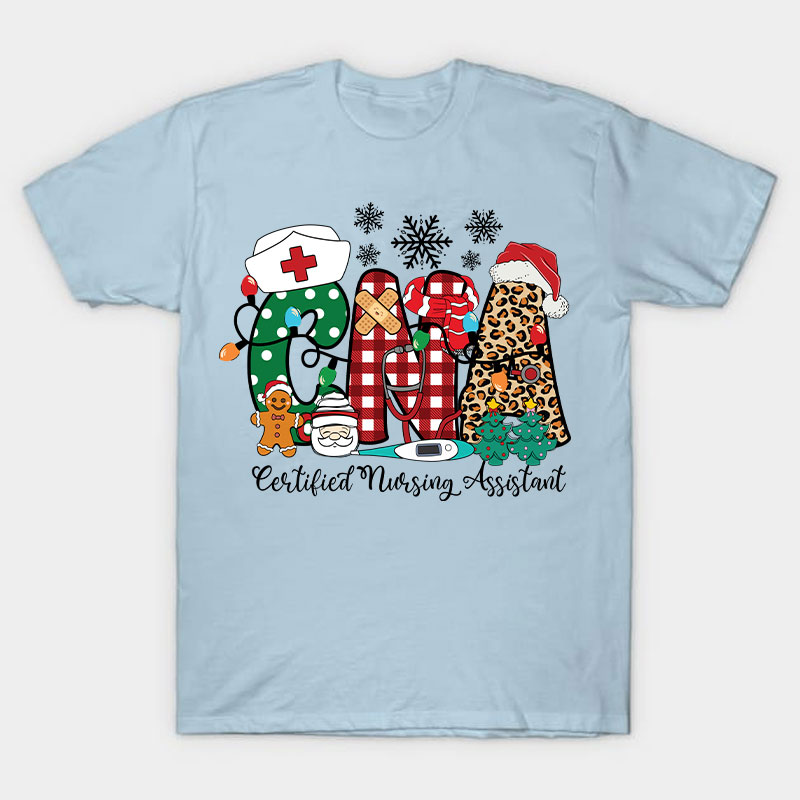 Personalized Christmas Style Nurse T-Shirt