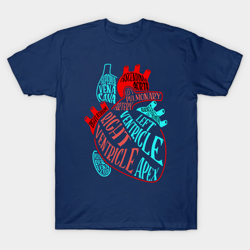 Heart With Red And Blue Nurse T-Shirt