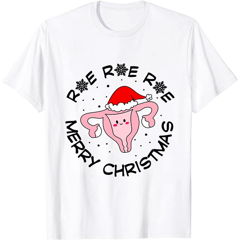 Roe Roe Merry Christmas Nurse T-Shirt