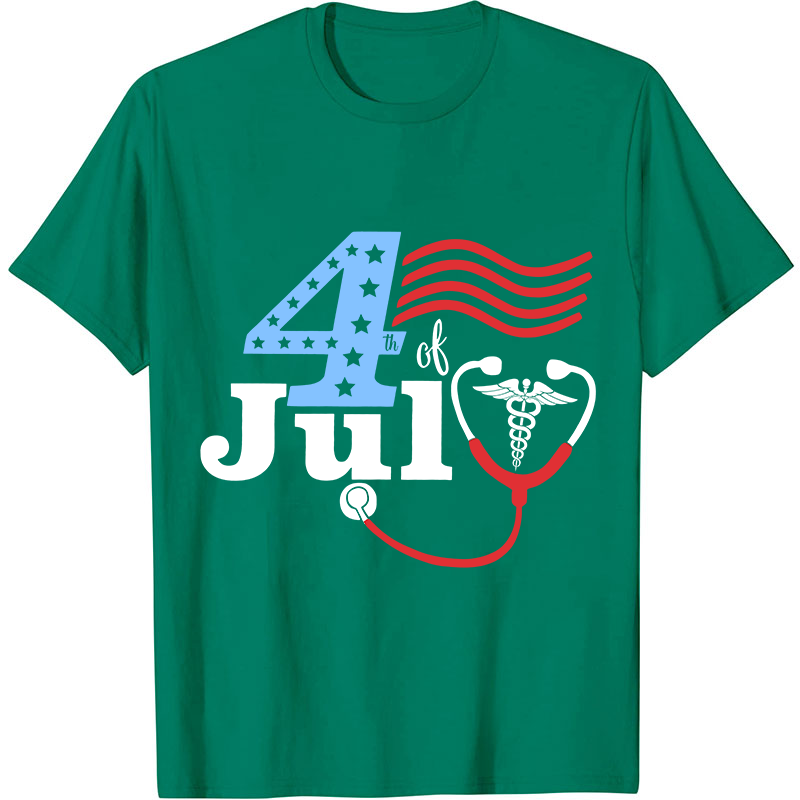 Happy Independence Day The Fourth Of July Nurse T-Shirt