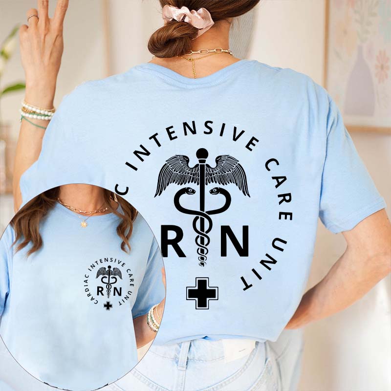 Cardiac Intensive Care Unity Nurse Two Sided T-Shirt
