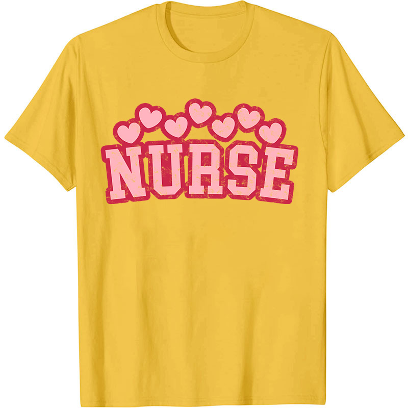 Pink Heart Nurse T-Shirt