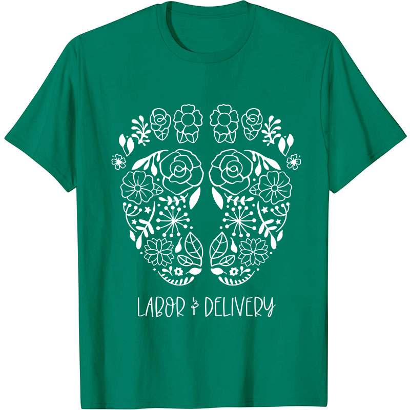 Labor And Delivery Cute Feet Nurse T-Shirt