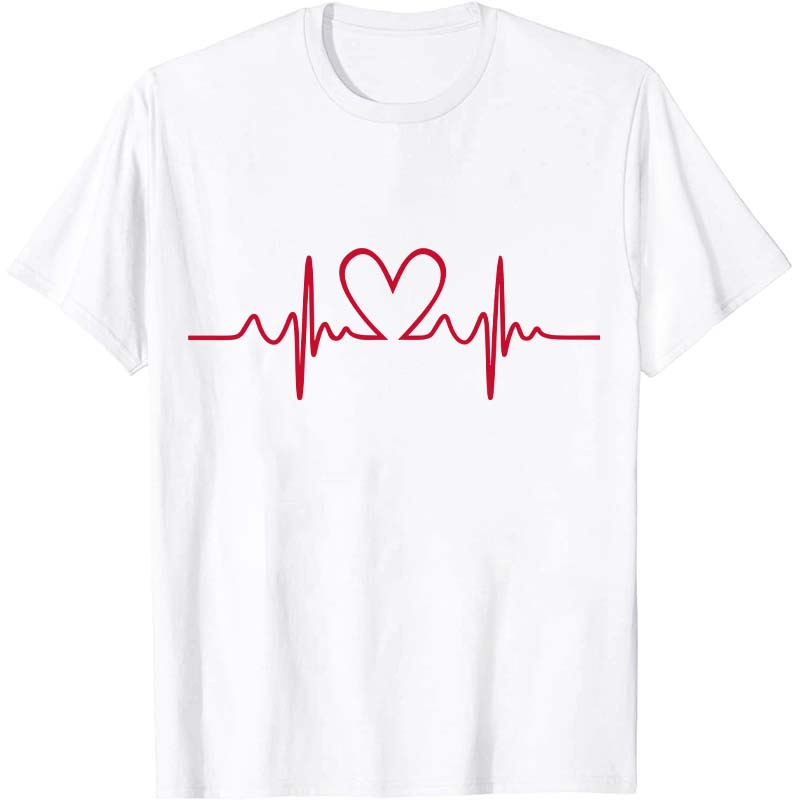 Love Heart Heartbeat Nurse T-Shirt