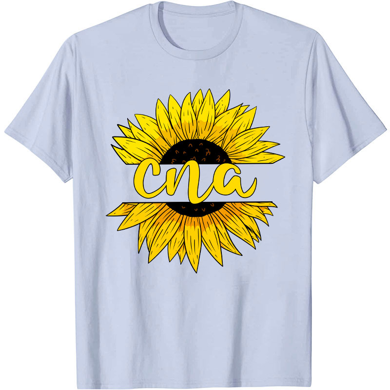 Personalized Job Title Sunflower Nurse T-Shirt
