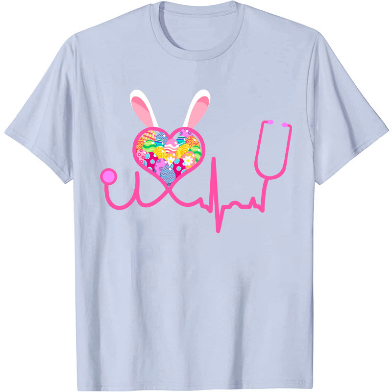 Easter Egg Heartbeat Stethoscope Nurse T-Shirt