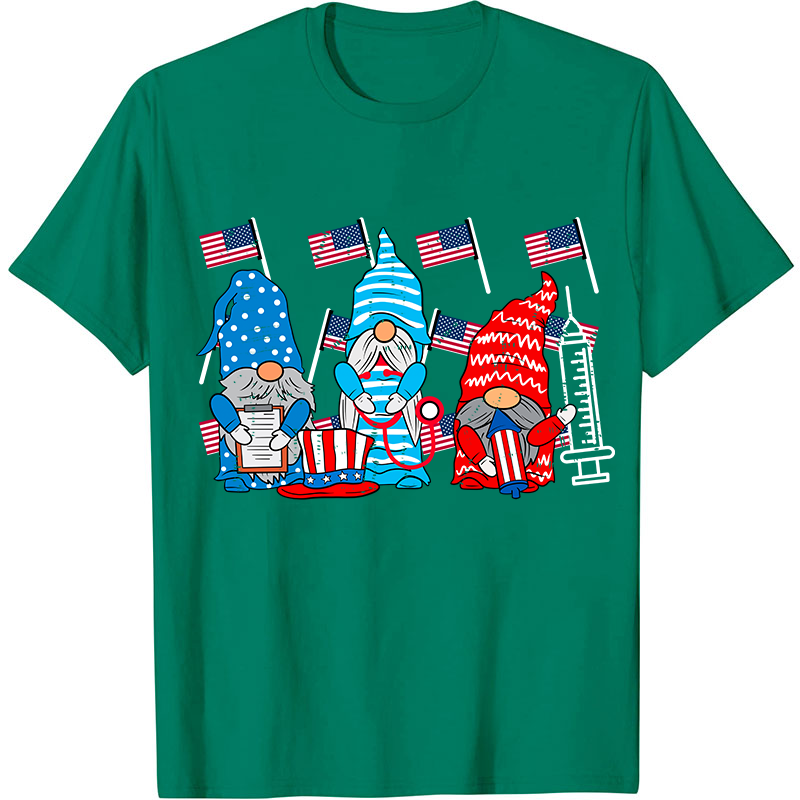 Independence Day 4 Flags And Syringe Nurse T-Shirt