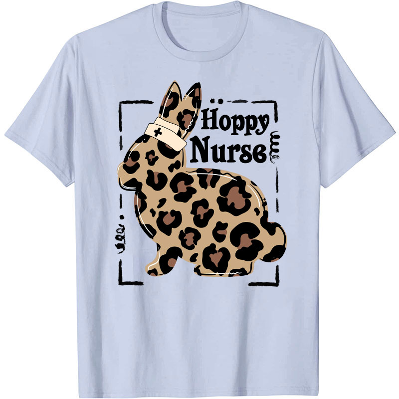 Hoppy Nurse Leopard Print Nurse T-Shirt