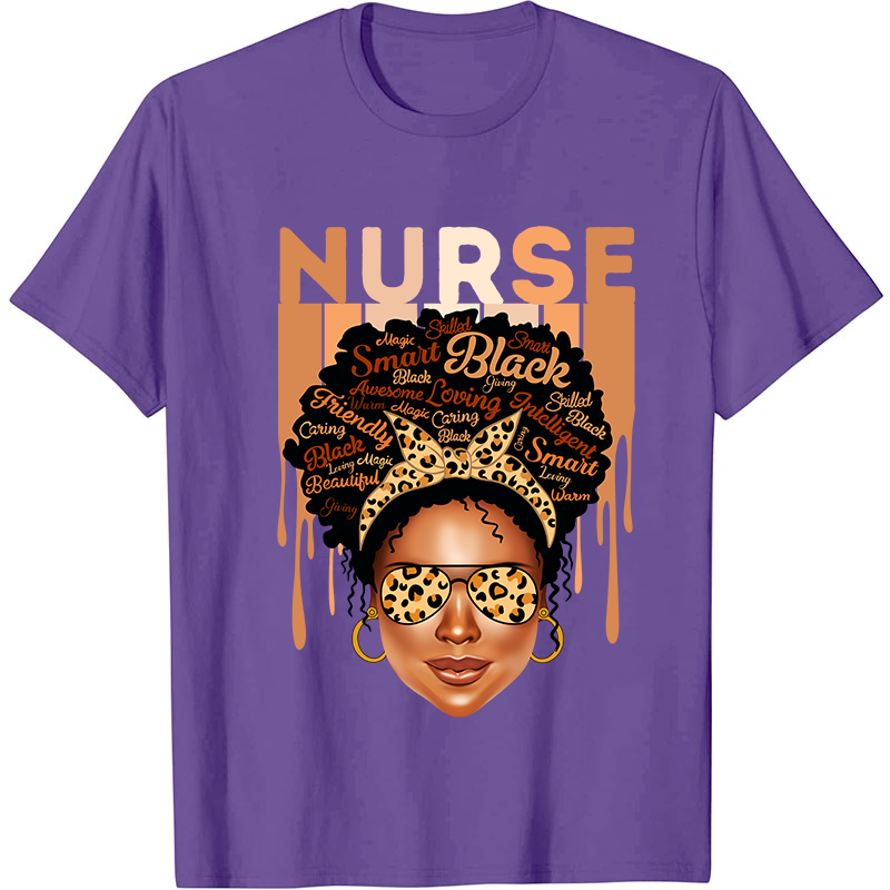 Smart Black Loving Caring Nurse T-Shirt