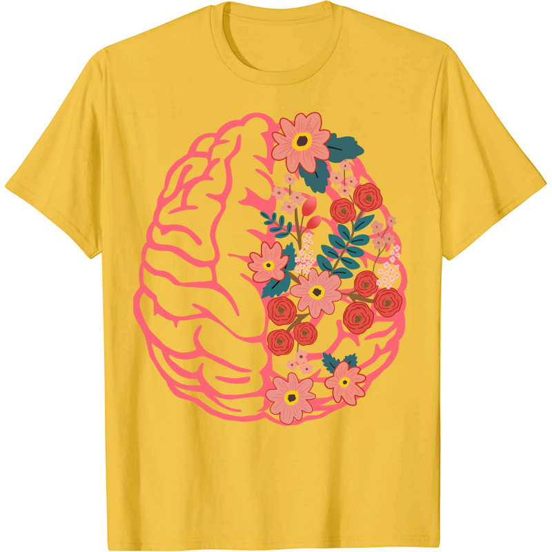 Flower Brain Anatomy Nurse T-Shirt