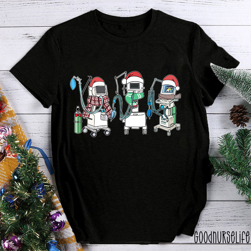 Ventilator Respiratory Therapist Christmas T-Shirt