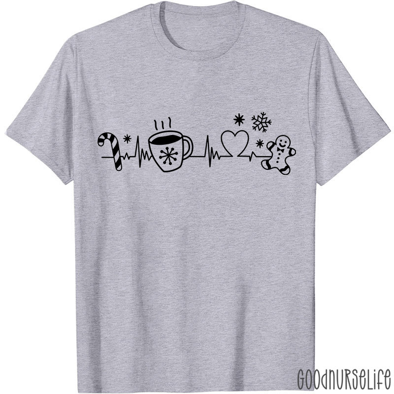 Christmas Heartbeat Nurse T-Shirt