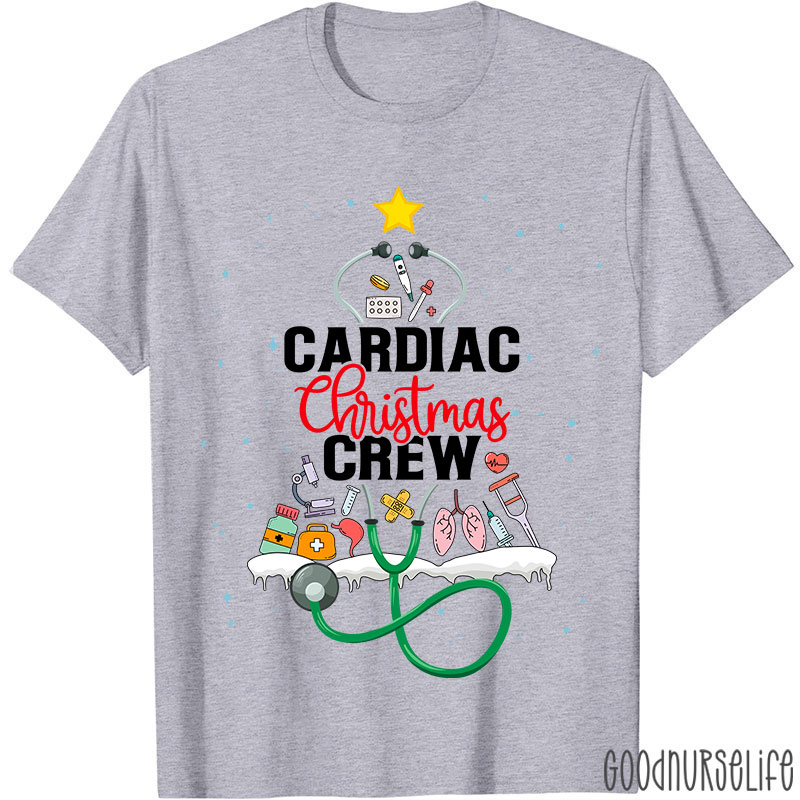 Cardiac Christmas Crew Nurse T-Shirt