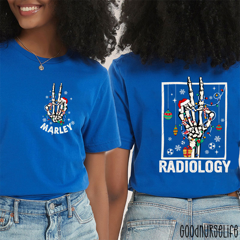 Personalized Name Radiology Nurse Two Sided T-Shirt