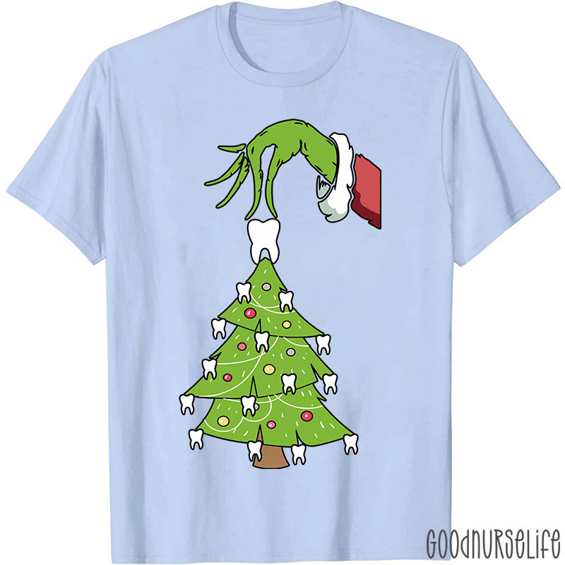 Xmas Teeth Tree Nurse T-shirt