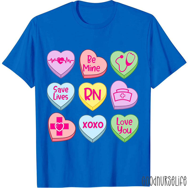 Valentine Nurse Conversation Hearts Nurse T-Shirt