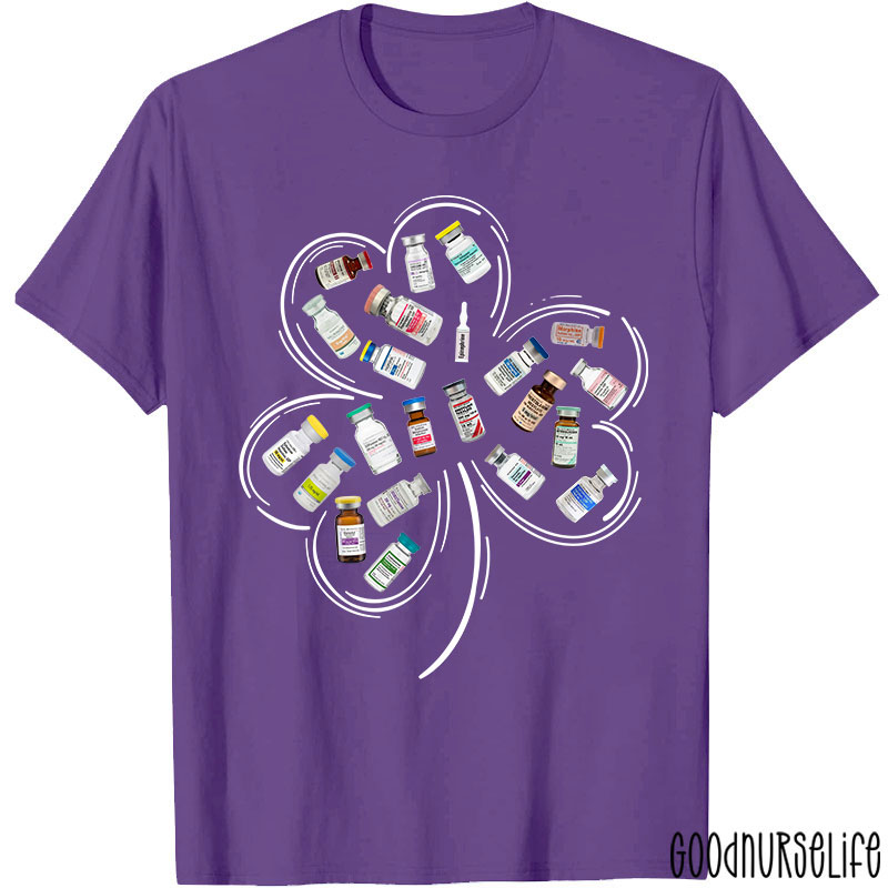 Medicine And Clover Nurse T-Shirt