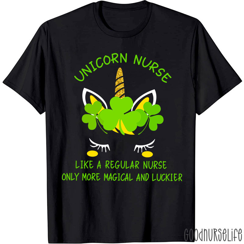 Nurse Unicorn St Patrick Nurse T-Shirt