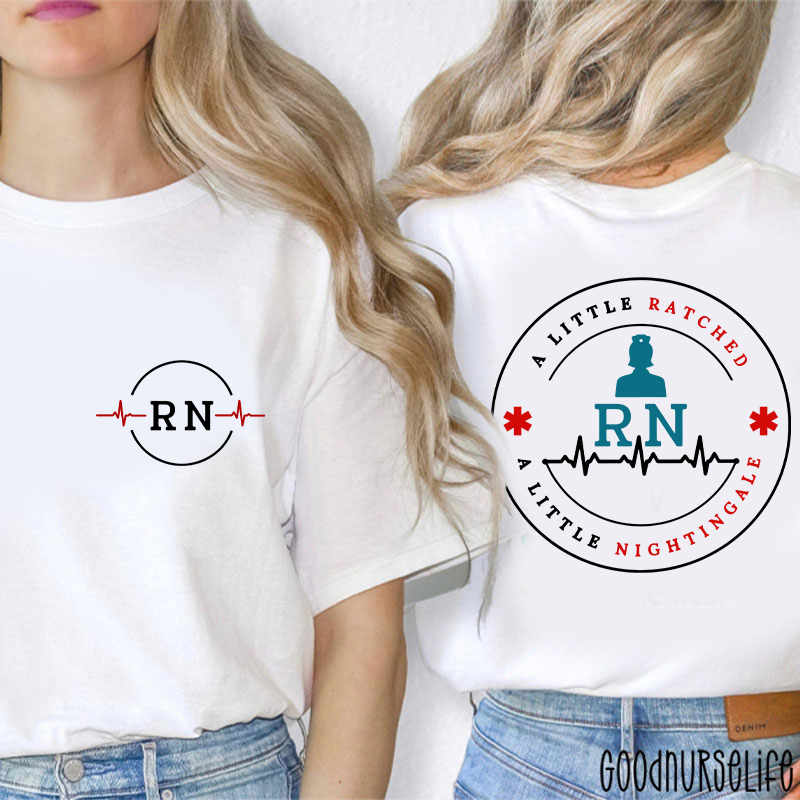 RN Ratched & Nightingale Nurse Two Sided T-Shirt