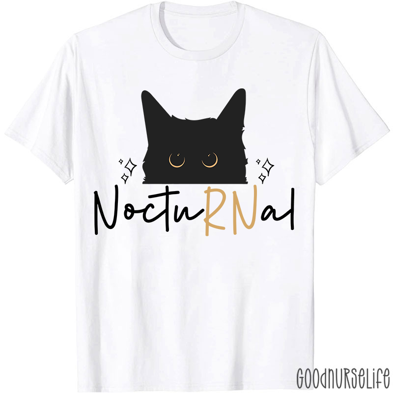 Black Cat Nocturnal Nurse T-Shirt