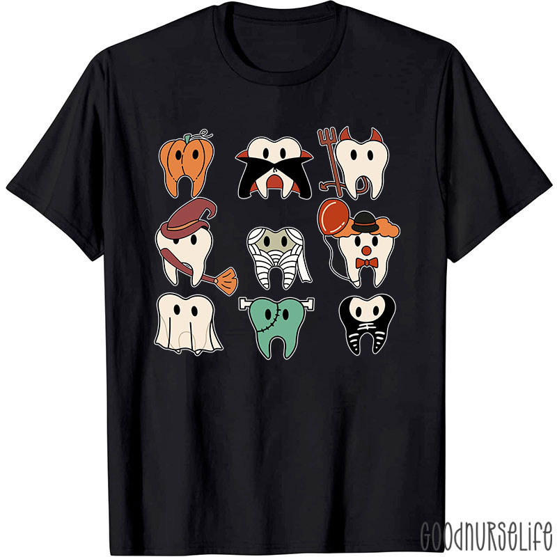 Halloween Tooth Queue Dental T-Shirt