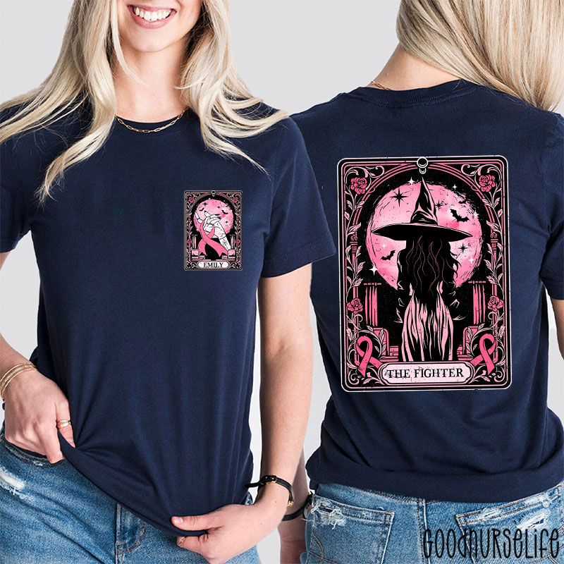 Personalized The Fighter Tarot Nurse Two Sided T-Shirt