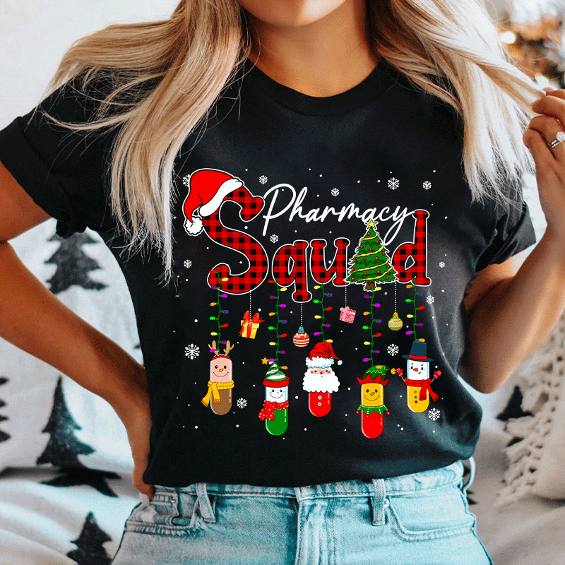 Christmas Pharmacy Squad Nurse T-shirt