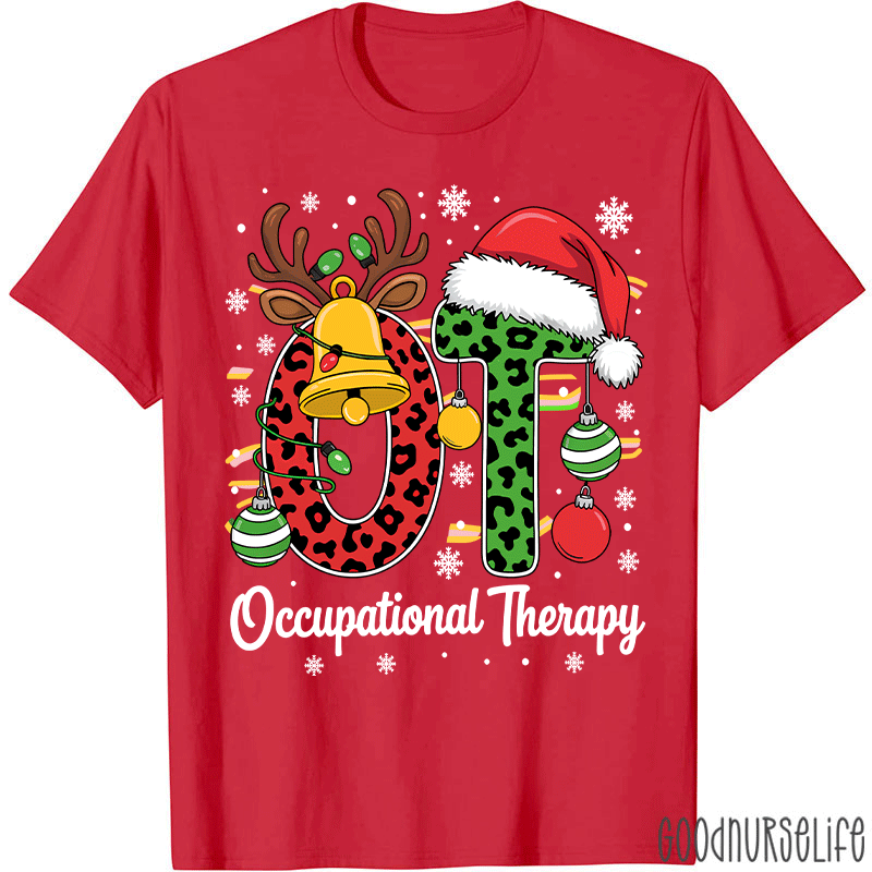 Leopard Printed OT Christmas T-Shirt