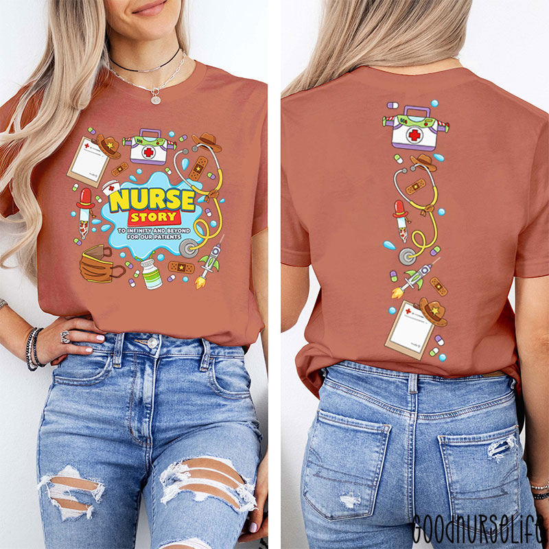 Nurse Story Medical Equipment Two Sided T-Shirt