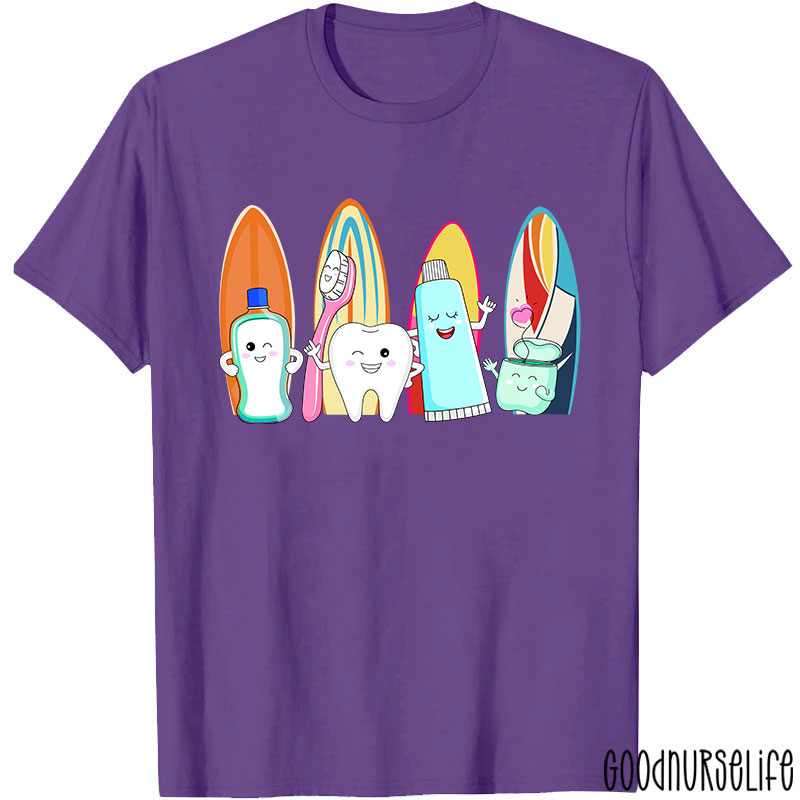 Tooth Teeth Swim And Sun Beach Summer Dentist T-Shirt