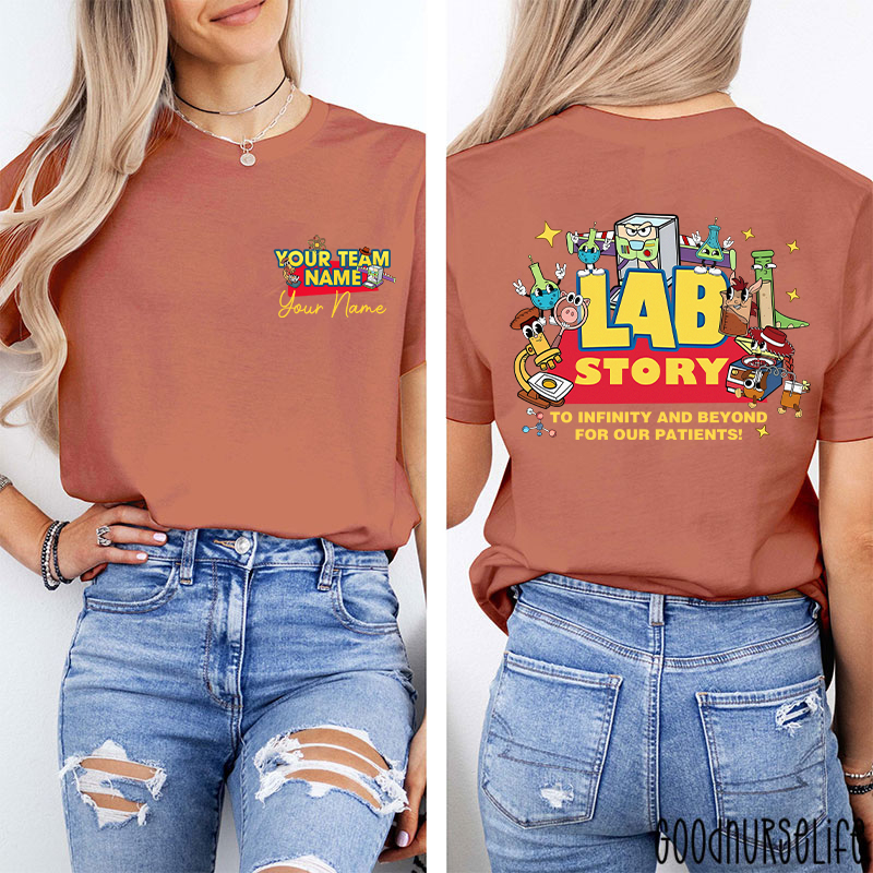 Personalized Lab Week 2026 Lab Story Two Sided T-Shirt