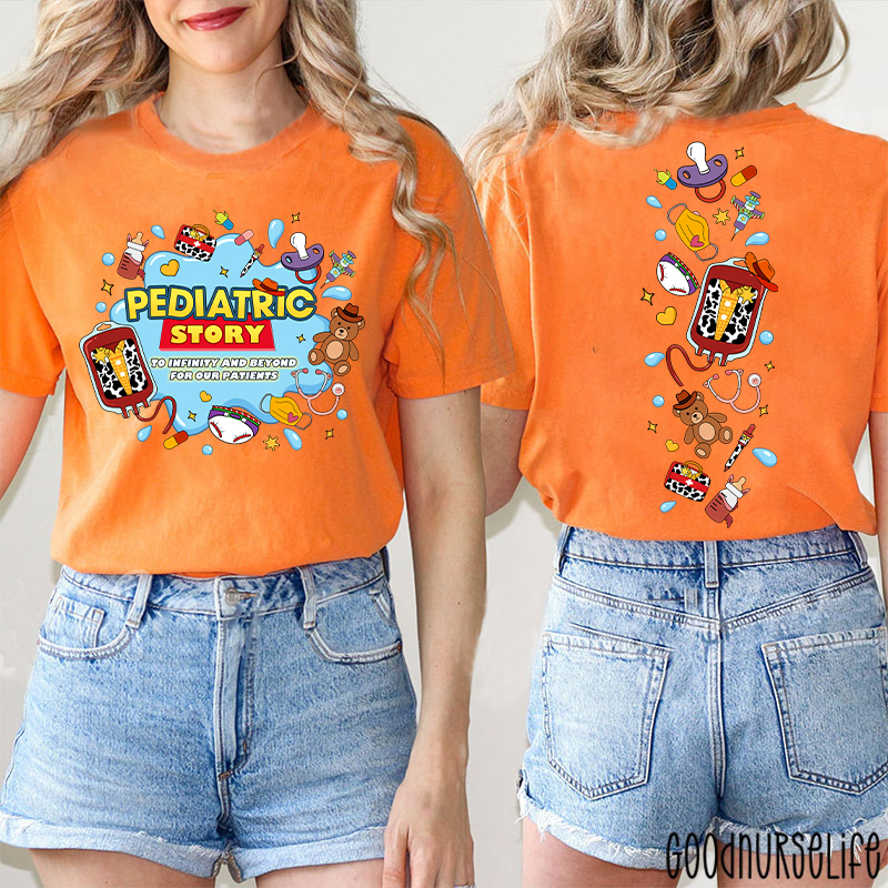 Pediatric Story To Infinity And Beyond Two Sided T-Shirt