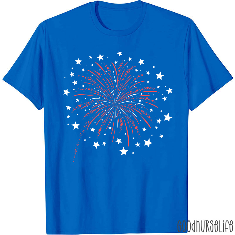 4th Of July Firework Nurse T-Shirt