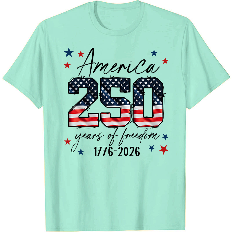 America 250 Years Of Freedom 1776-2026 Nurse T-Shirt