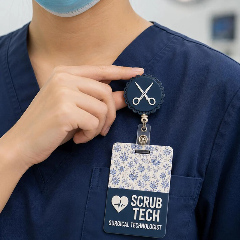 Personalized Healthcare Nurse Badge Reel And Badge Buddy Set