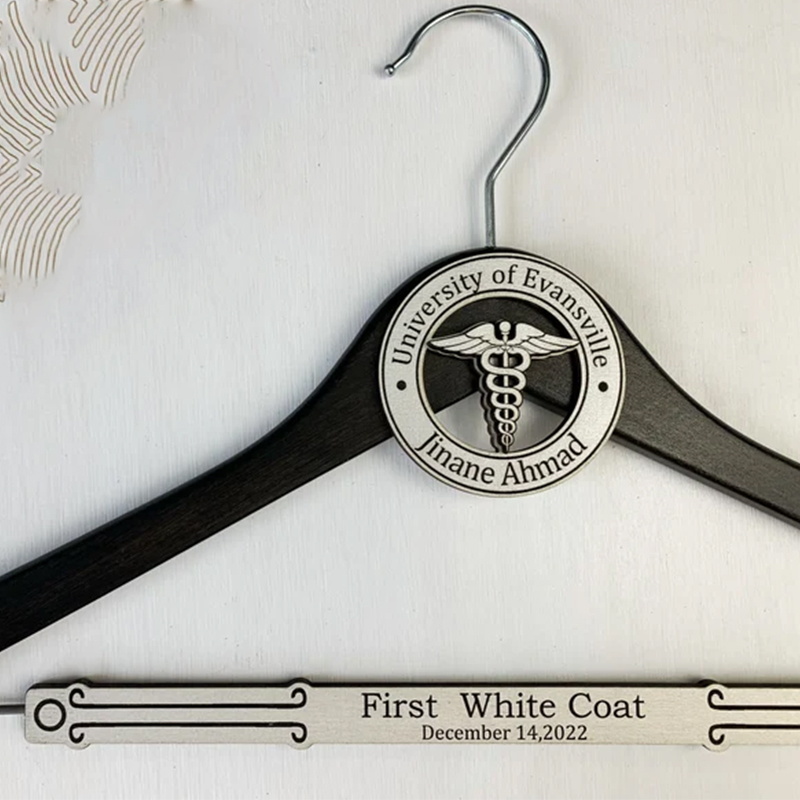 Personalized Name Medical Student Caduceus Hanger