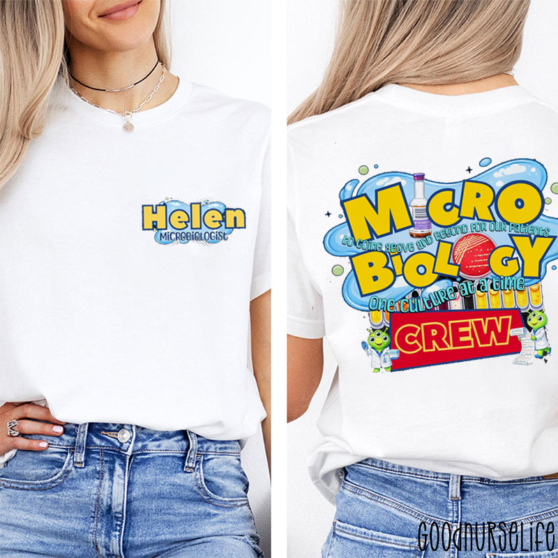 Personalized Lab Week Lab Tech Two Sided T-Shirt