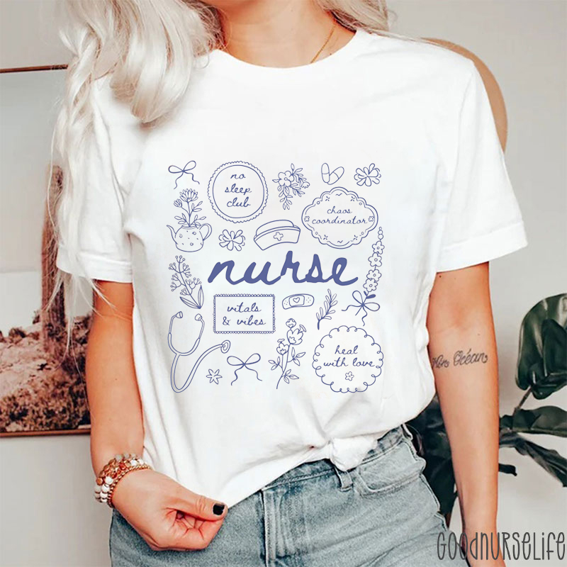 No Sleep Club Nurse T-Shirt