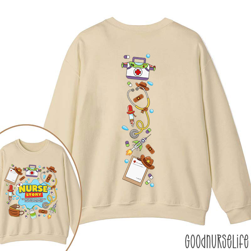 Nurse Story Medical Equipment Two Sided Sweatshirt